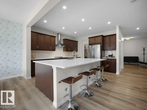 3114 Chokecherry Bend, Edmonton, AB - Indoor Photo Showing Kitchen With Upgraded Kitchen