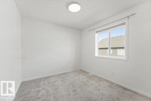 Neutral-toned room featuring a large window, light-colored walls, and gray carpeting - 2011 207 Street, Edmonton, AB - Indoor Photo Showing Other Room