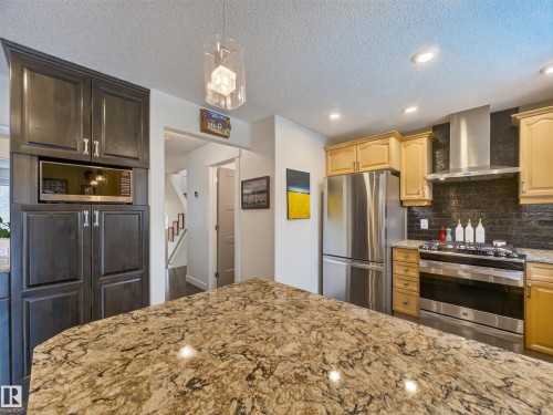 25 420 Hunters Green, Edmonton, AB - Indoor Photo Showing Kitchen With Stainless Steel Kitchen