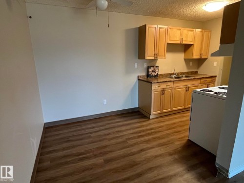205 51 Brown Street, Stony Plain, AB - Indoor Photo Showing Kitchen With Double Sink