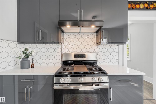 11828 50 St, Edmonton, AB - Indoor Photo Showing Kitchen With Stainless Steel Kitchen With Upgraded Kitchen