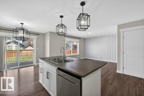 1363 Adamson Drive, Edmonton, AB - Indoor Photo Showing Kitchen With Double Sink