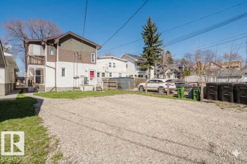 Gravel lot providing ample parking space - 10831 80 Avenue, Edmonton, AB - Outdoor