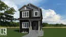 Two-story residence featuring a dark facade with light trim accents - 269 Falcon Crescent, Leduc, AB  - Outdoor 