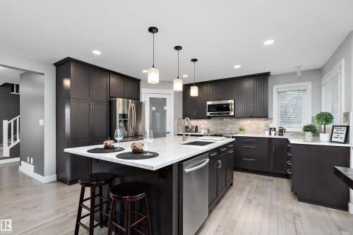 1223 117 Street, Edmonton, AB - Indoor Photo Showing Kitchen With Upgraded Kitchen