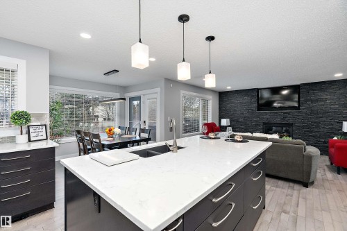 1223 117 Street, Edmonton, AB - Indoor Photo Showing Other Room With Fireplace