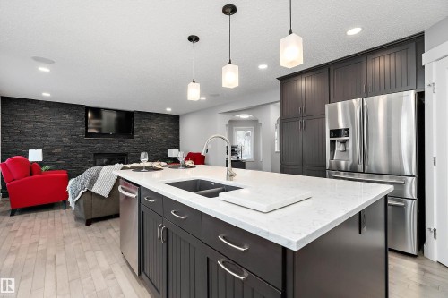 1223 117 Street, Edmonton, AB - Indoor Photo Showing Kitchen With Double Sink With Upgraded Kitchen