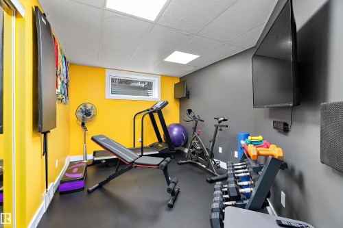 1223 117 Street, Edmonton, AB - Indoor Photo Showing Gym Room