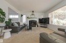 2061 Haddow Drive, Edmonton, AB  - Indoor Photo Showing Living Room With Fireplace 