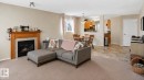 9745 71 Avenue, Edmonton, AB  - Indoor Photo Showing Living Room With Fireplace 