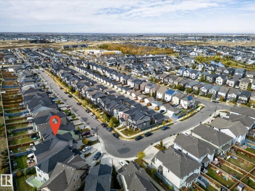 Aerial perspective showcasing a residential neighborhood with numerous detached homes - 1737 Dumont Crescent, Edmonton, AB - Outdoor With View