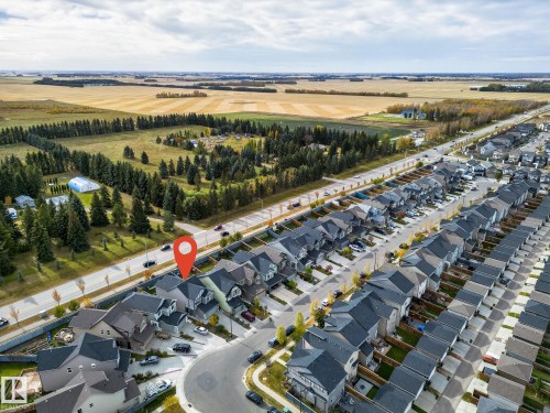 Aerial view showcasing a residential neighborhood with uniform housing - 1737 Dumont Crescent, Edmonton, AB - Outdoor With View