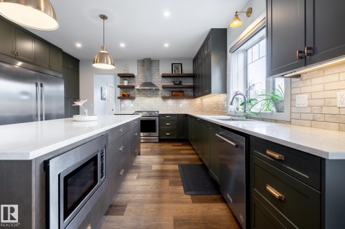 10923 130 Street, Edmonton, AB - Indoor Photo Showing Kitchen With Upgraded Kitchen