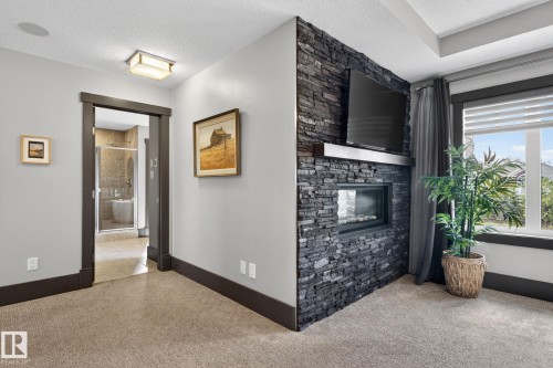 3706 Westcliff Way, Edmonton, AB - Indoor Photo Showing Other Room With Fireplace