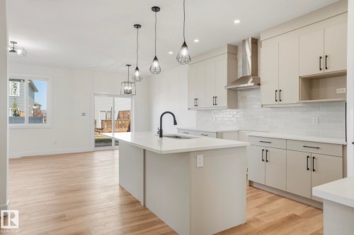 96 Spring Link, Spruce Grove, AB - Indoor Photo Showing Kitchen With Upgraded Kitchen