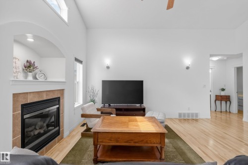 10807 6 Avenue Sw, Edmonton, AB - Indoor Photo Showing Living Room With Fireplace