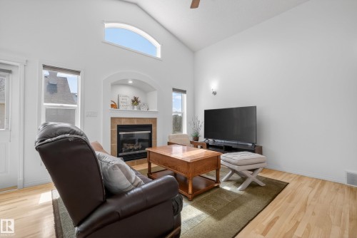 10807 6 Avenue Sw, Edmonton, AB - Indoor Photo Showing Living Room With Fireplace