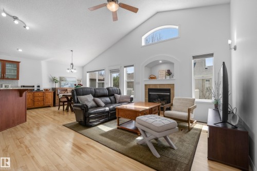 10807 6 Avenue Sw, Edmonton, AB - Indoor Photo Showing Living Room With Fireplace