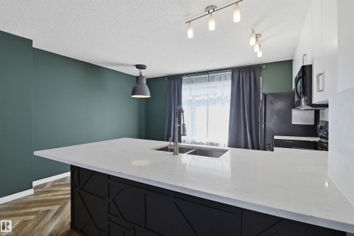 99 7503 Getty Gate Gate, Edmonton, AB - Indoor Photo Showing Kitchen With Double Sink