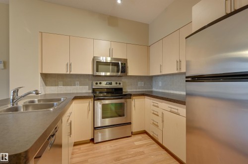 603 10136 104 Street, Edmonton, AB - Indoor Photo Showing Kitchen With Stainless Steel Kitchen With Double Sink