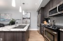 1404 11969 Jasper Avenue, Edmonton, AB  - Indoor Photo Showing Kitchen With Stainless Steel Kitchen With Double Sink With Upgraded Kitchen 
