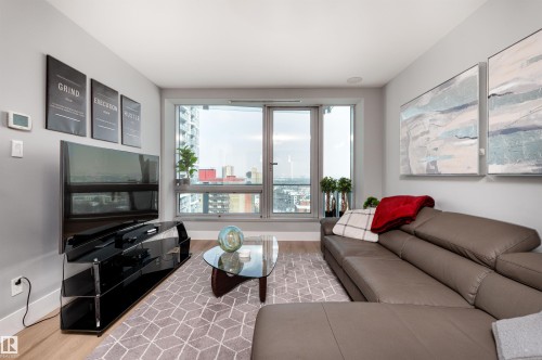 1404 11969 Jasper Avenue, Edmonton, AB - Indoor Photo Showing Living Room