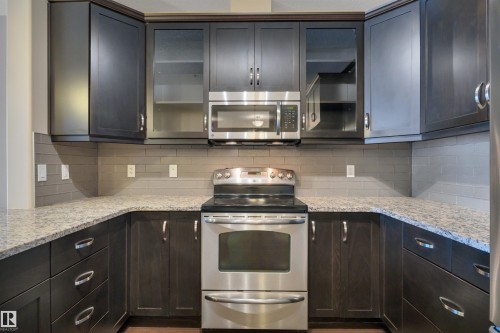 243 6079 Maynard Way, Edmonton, AB - Indoor Photo Showing Kitchen With Upgraded Kitchen