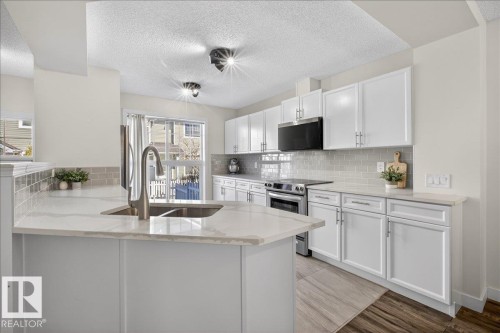 174 5604 199 Street, Edmonton, AB - Indoor Photo Showing Kitchen With Double Sink With Upgraded Kitchen