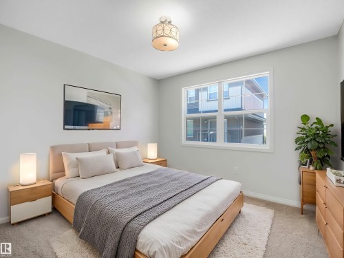 Virtually Staged - 24 4029 Orchards Drive, Edmonton, AB - Indoor Photo Showing Bedroom