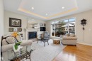 607 Dartmouth Point(E), Edmonton, AB  - Indoor Photo Showing Living Room With Fireplace 