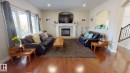 34 Vale Terrace, Fort Saskatchewan, AB  - Indoor Photo Showing Living Room With Fireplace 