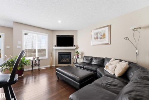 3039 Harvey Cr, Edmonton, AB - Indoor Photo Showing Living Room With Fireplace