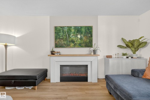 8705 92A Avenue, Edmonton, AB - Indoor Photo Showing Other Room With Fireplace