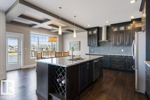 18 Executive Way, St. Albert, AB - Indoor Photo Showing Kitchen With Double Sink With Upgraded Kitchen