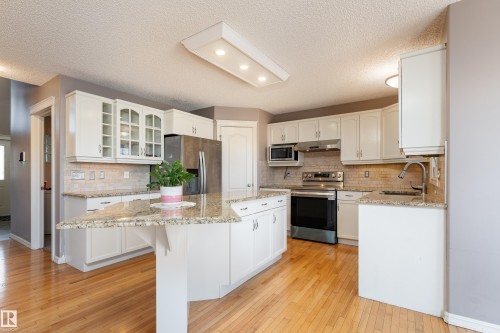 1044 Barnes Way, Edmonton, AB - Indoor Photo Showing Kitchen With Upgraded Kitchen