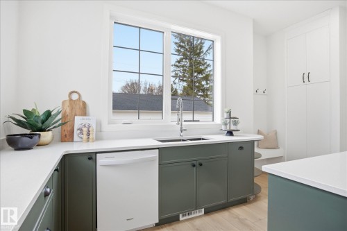 9705 68 Avenue, Edmonton, AB - Indoor Photo Showing Kitchen With Double Sink