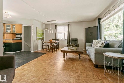 9203 76 Street, Edmonton, AB - Indoor Photo Showing Living Room