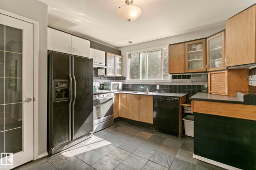9203 76 Street, Edmonton, AB - Indoor Photo Showing Kitchen With Double Sink