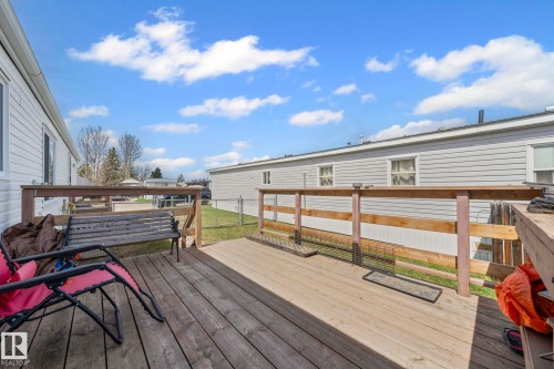 Spacious outdoor wooden deck with railing - 623 Evergreen Park, Edmonton, AB - Outdoor With Deck Patio Veranda With Exterior