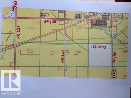 Survey Map. Illustrating property boundaries and geographic features of the property - Hwy 38 Twpr 572 &574, Redwater, AB 