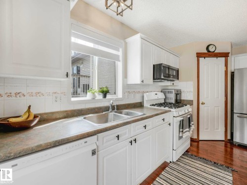 18508 50 Avenue, Edmonton, AB - Indoor Photo Showing Kitchen With Double Sink