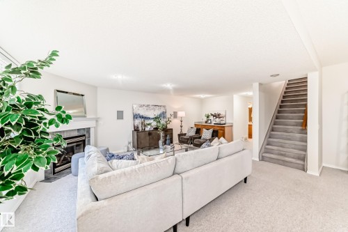 38 920 119 Street, Edmonton, AB - Indoor Photo Showing Living Room With Fireplace