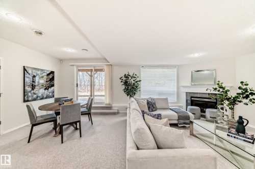 38 920 119 Street, Edmonton, AB - Indoor Photo Showing Living Room With Fireplace