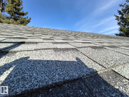 Asphalt shingle roof with a granular surface, featuring multiple rows of overlapping shingles - 10815 68 Avenue, Edmonton, AB - Outdoor With View