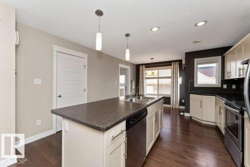 2146 Trumpeter Way, Edmonton, AB - Indoor Photo Showing Kitchen With Double Sink