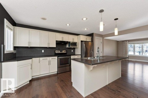 2146 Trumpeter Way, Edmonton, AB - Indoor Photo Showing Kitchen With Double Sink With Upgraded Kitchen