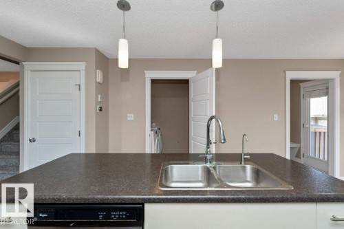 2146 Trumpeter Way, Edmonton, AB - Indoor Photo Showing Kitchen With Double Sink