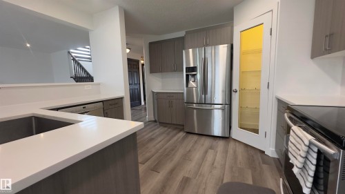20015 50 Avenue, Edmonton, AB - Indoor Photo Showing Kitchen With Stainless Steel Kitchen