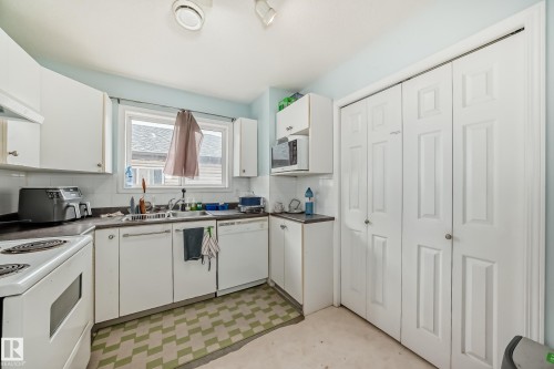 10711A 95 Street, Edmonton, AB - Indoor Photo Showing Kitchen With Double Sink
