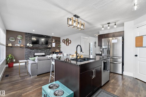 6306 60 Avenue, Beaumont, AB - Indoor Photo Showing Kitchen With Double Sink With Upgraded Kitchen